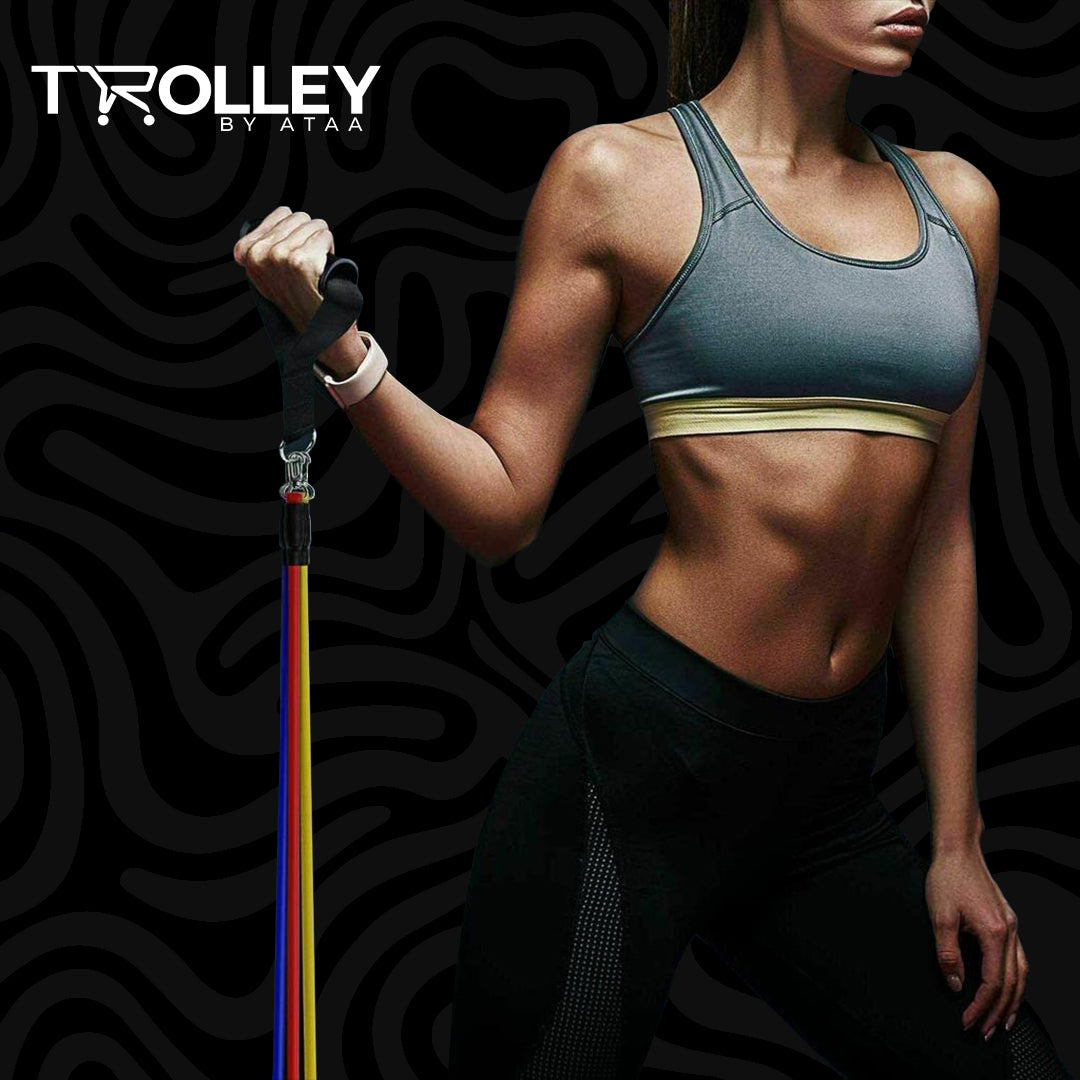 11-in-1 Portable Resistance Bands Set - Full Body Workout Kit