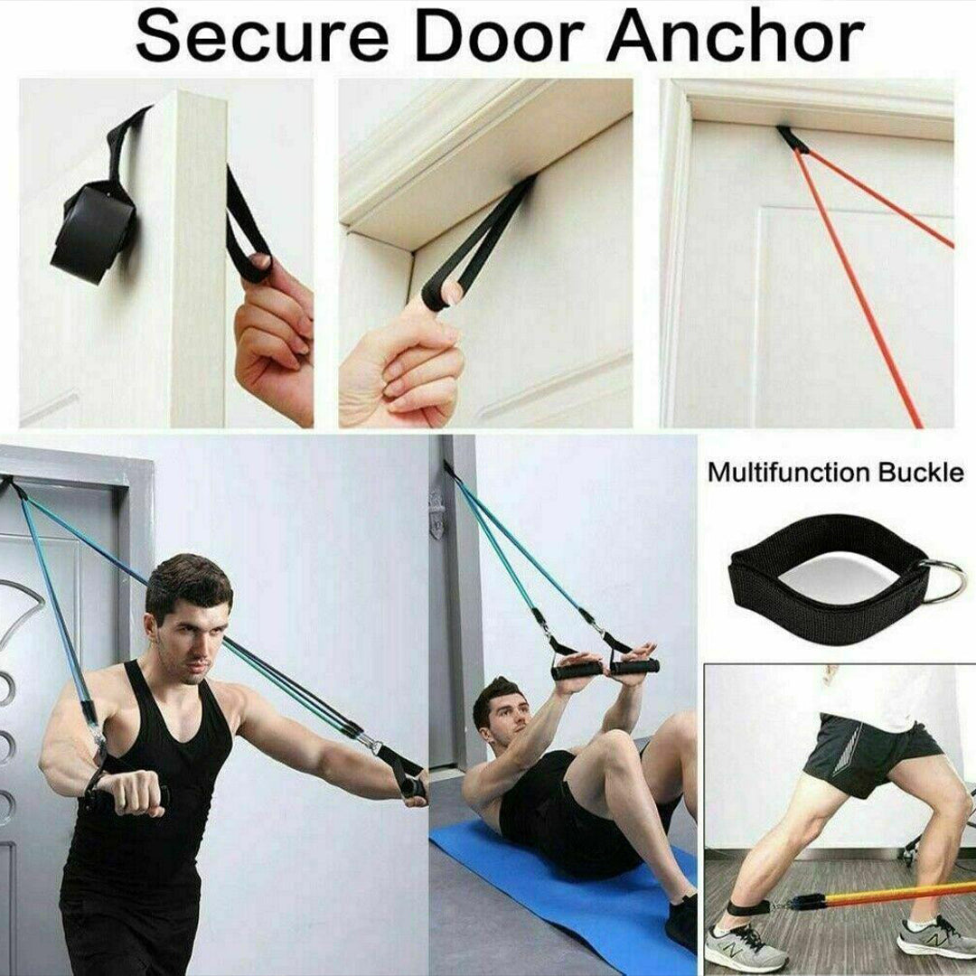 11-in-1 Portable Resistance Bands Set - Full Body Workout Kit