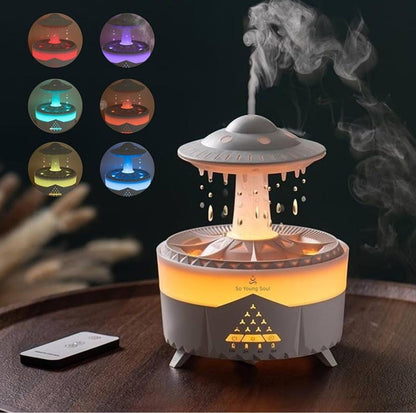 Mushroom Air Humidifier 7-Color Lights with Remote
